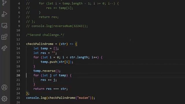Coding Challenge #2 - Check if a String is a Palindrome in JavaScript смотреть онлайн