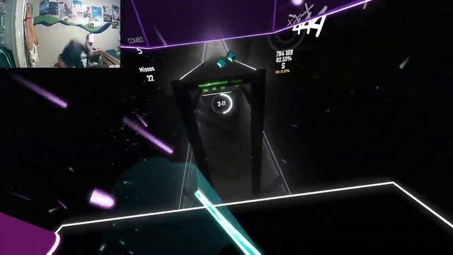 (Beat Saber) Nuclear Star DAFS w/ Webcam! THAT WAS CLOSE. смотреть онлайн