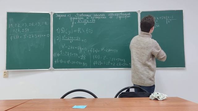 Пример 1. Часть 1. Область определения, точки пересечения с осями смотреть онлайн