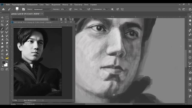 Как рисовать портрет - Портрет Димаша - Portrait of Dimash смотреть онлайн