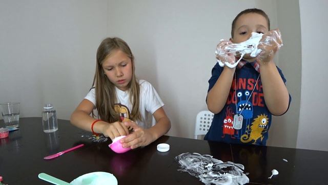 Rodion and Nastya Make Super Slimes Родион и Настя Делают Супер Слаймы Залипательные 👧 😹💥 смотреть онлайн