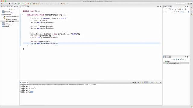 StringBuilder class in Java смотреть онлайн