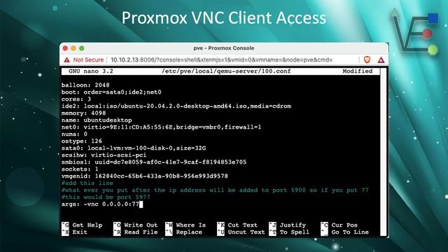 VNC Client with a Proxmox VM смотреть онлайн
