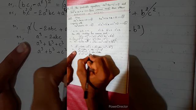 5. If quadratic equations ax² + bx +c =0 and bx² + cx +a =0 have common root then a+b+c=0 or a=b=c. смотреть онлайн