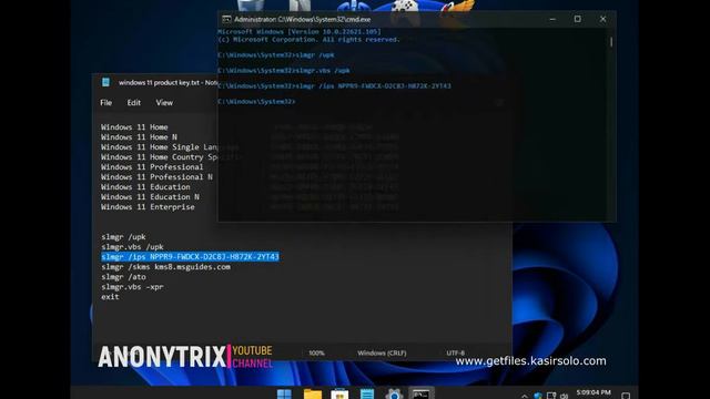 WINDOWS 11 ACTIVATION : Using Product Key Method смотреть онлайн