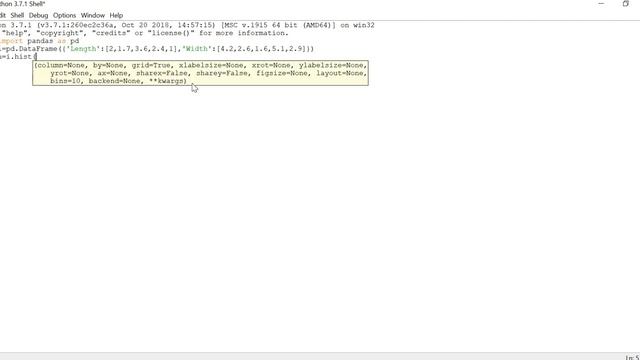 Python Pandas- DataFrame.hist( ) function Example смотреть онлайн