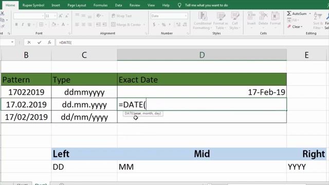How to Convert Any Number Pattern into a Exact Date in Excel? | DATE in EXCEL | #excel смотреть онлайн