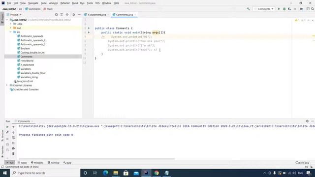 2.6 Комментарии в Java смотреть онлайн