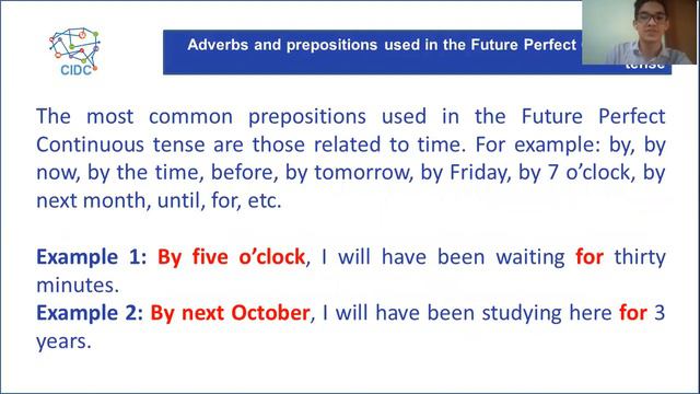FUTURE PERFECT CONTINUOUS ADVERBS AND PREPOSITIONS смотреть онлайн