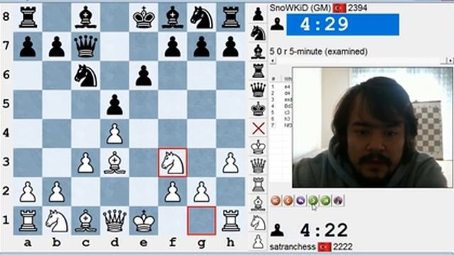 Yıldırım Satranç 5dk | ICC (Rakip GM SnoWKiD) | Caro-Kann Savunması смотреть онлайн