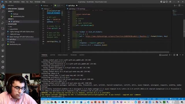 Alpha Vantage API with Python, Stock market data for data analysis смотреть онлайн
