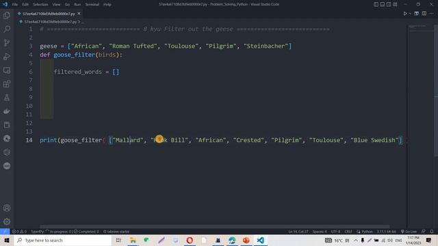 Problem Solving in Python #03 | Filter out the Geese смотреть онлайн