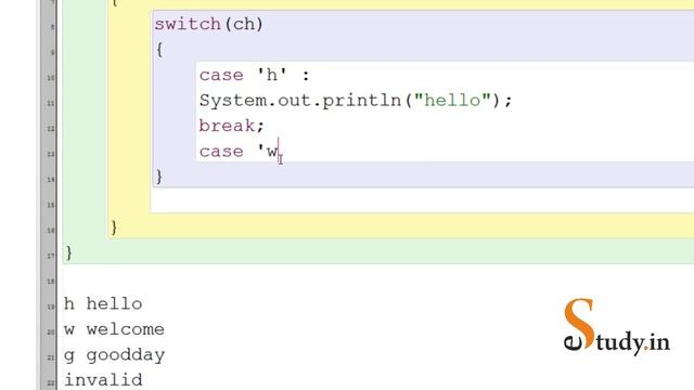 Java : Switch case explained with example смотреть онлайн