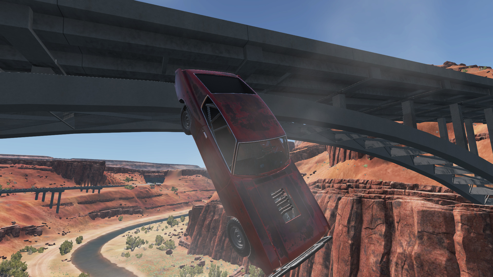 Beamng drive - скоростные автомобили разбиваются с моста | HITGAMEZ