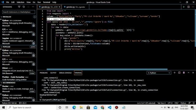 Writing Data to CSV File in Python смотреть онлайн