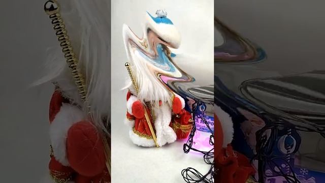 Фигурки музыкальные Красный дед мороз и голубая снегурочка со свечей смотреть онлайн