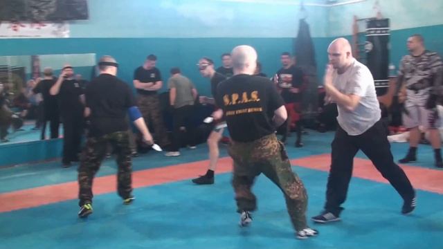 Ножевой бой. Открытый ковер 04.04.2015. "С.П.А.С." - "КНБ". (knife fighting) смотреть онлайн