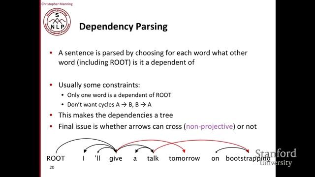 Lecture 6: Dependency Parsing смотреть онлайн