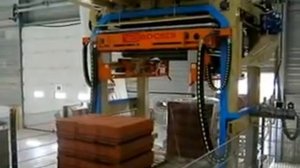 Упаковка паллет с кирпичом в термоусадочный мешок (ГК "Мерпаса")