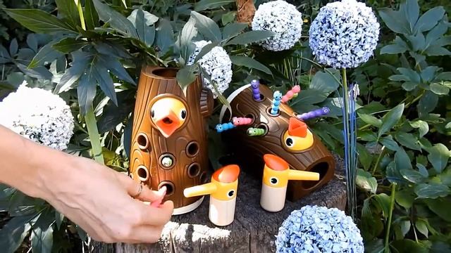 Магнитная рыбалка ПОЙМАЙ ЧЕРВЯ или игра ДЯТЕЛ на координацию движений, концентрацию, мелкую моторик смотреть онлайн