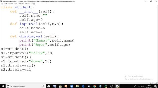 Python||Class variables and Instance variables смотреть онлайн