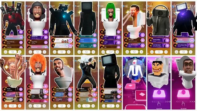 Titan Speakerman Vs Car Eater vs Skibidi Toilet vs Pizza Tower vs Siren Head vs Bus Eater Tiles Hop смотреть онлайн