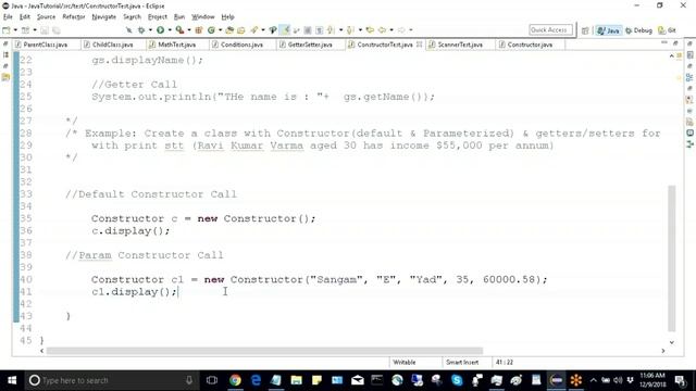 Java Programming : Comparison Operators, Constructors, Getters and Setters, ALM смотреть онлайн