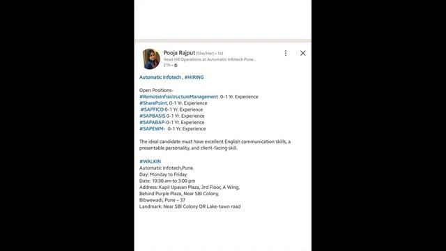 Daily job updates || Java || SAP || Phyton || .net || Testing || Devops || Fresher & Experience смотреть онлайн