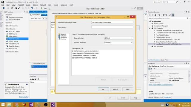 SSIS Tutorial Part 02- How to Load Tab Delimited File To SQL Server Table in SSIS Package смотреть онлайн