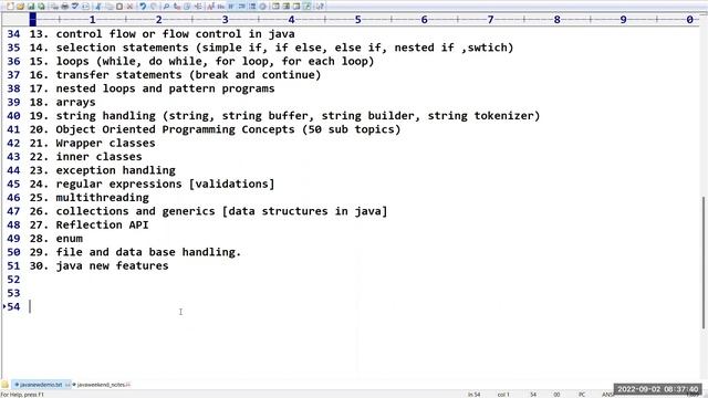CORE JAVA tutorials || Demo - 1 || by Mr. Prakash Babu On 02-09-2022 @8AM IST смотреть онлайн