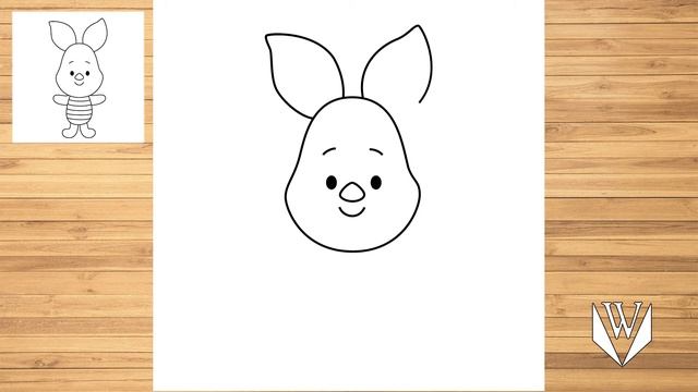 Как нарисовать Пятачок шаг за шагом, Easy Draw | Скачать бесплатно раскраски смотреть онлайн