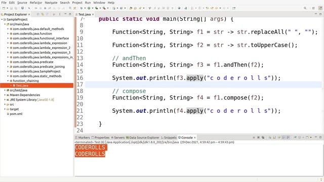 12 Function Chaining In Java 8 смотреть онлайн