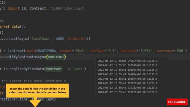 How to get realtime tick data from Interactive Brokers (IB) Gateway using python смотреть онлайн