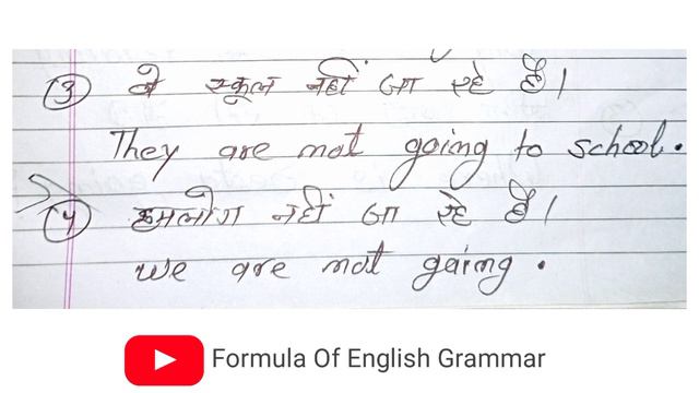 Negative Sentence / Present continuous negative sentence - Formula Of English Grammar смотреть онлайн