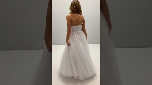 Белое свадебное платье с пышной юбкой и корсетом 200951-310270 смотреть онлайн