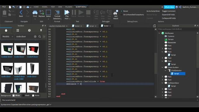 OPEN/CLOSE DOOR IN ROBLOX STUDIO | ClickDetector смотреть онлайн