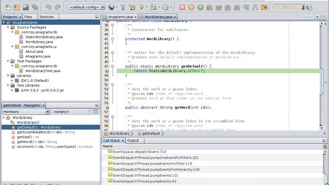 Call Stack Window and NetBeans Debugger смотреть онлайн