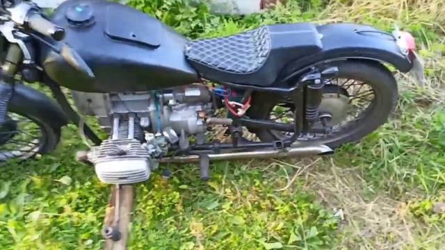Работа Днепр 10-36 на карбюраторах PZ-30 с облегчённым маховиком. смотреть онлайн