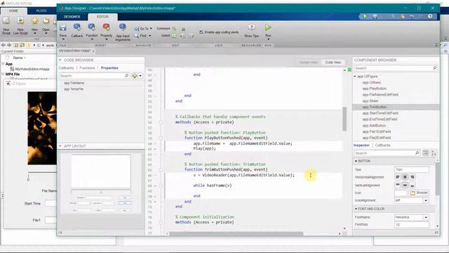 How to create your video editor App in MATLAB using App Designer? смотреть онлайн
