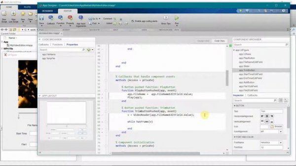 How to create your video editor App in MATLAB using App Designer?