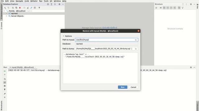 DataGrip - import .sql script смотреть онлайн
