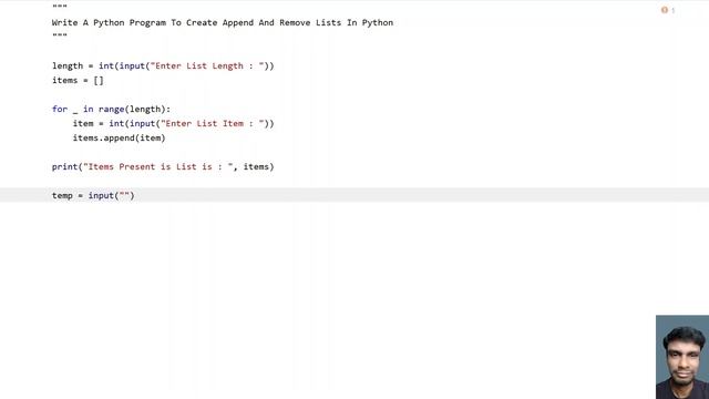 Write A Python Program To Create Append And Remove Lists In Python смотреть онлайн