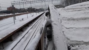 РЖД.Снегоуборочная техника.Работа машины СМ.Взгляд изнутри.Уборка снега. Выгрузка снега.