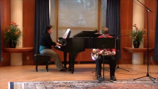 Richard Strauss' Horn Concerto No. 1 performed by Matt Miller and Priscilla Yuen смотреть онлайн