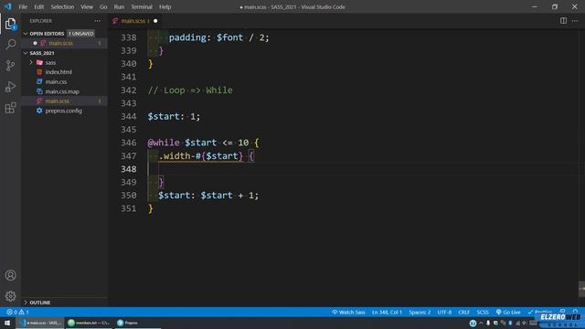 Learn SASS In Arabic 2021 - #14 - Loop - While смотреть онлайн
