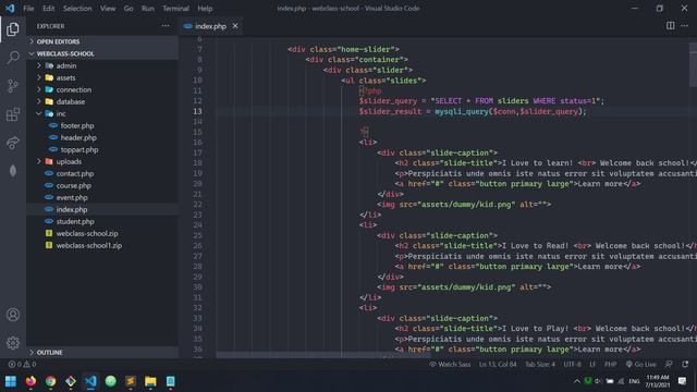 Learn to create complete school website from scratch | Backend Development in PHP | Part - 2 смотреть онлайн