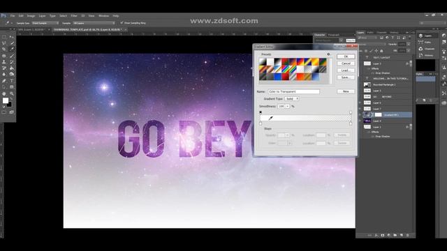 Photoshop Tutorials | Create a Starry Space text смотреть онлайн