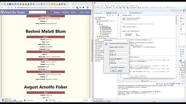Java DataBase Connectivity with Oracle in Swing смотреть онлайн