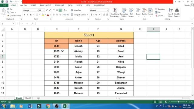 Insert Column, Row, Cells and Sheet in Excel in Marathi смотреть онлайн