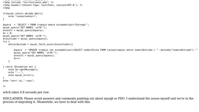 Code Review: optimize mysql taking too long смотреть онлайн